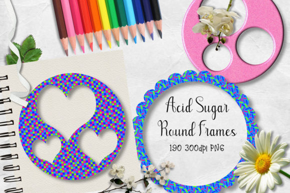 Acid Sugar Round Frames CU Clipart: A Strategic Asset for Visual Communication