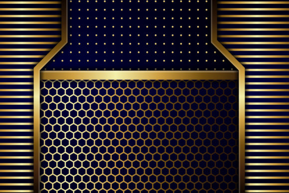 Blue Light Gold Geometric Background: Elevating Digital and Print Design with Luxury Precision