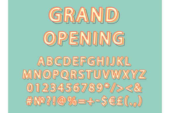 Grand Opening Header Vintage Alphabet
