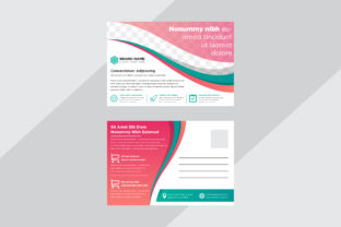Horizontal Flyer Postcard Wave Pink Green: A Design Evaluation