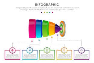 Infographics Arrow Projectil Hexagon Design