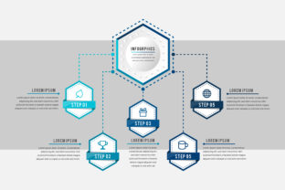 Infographics Hexagon Blue White: A Modern Visual Solution for Complex Data