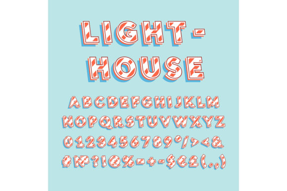 Lighthouse Vintage Vector Alphabet Set: Bringing Retro Bold Typography to Modern Projects