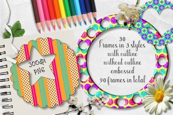 Unlocking Creative Potential with Sherbet Dip Round Frames CU Clipart